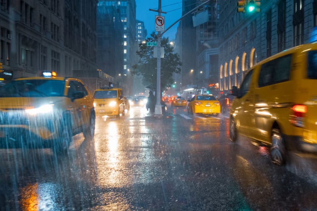 Precipitation in NYC in July? card icon